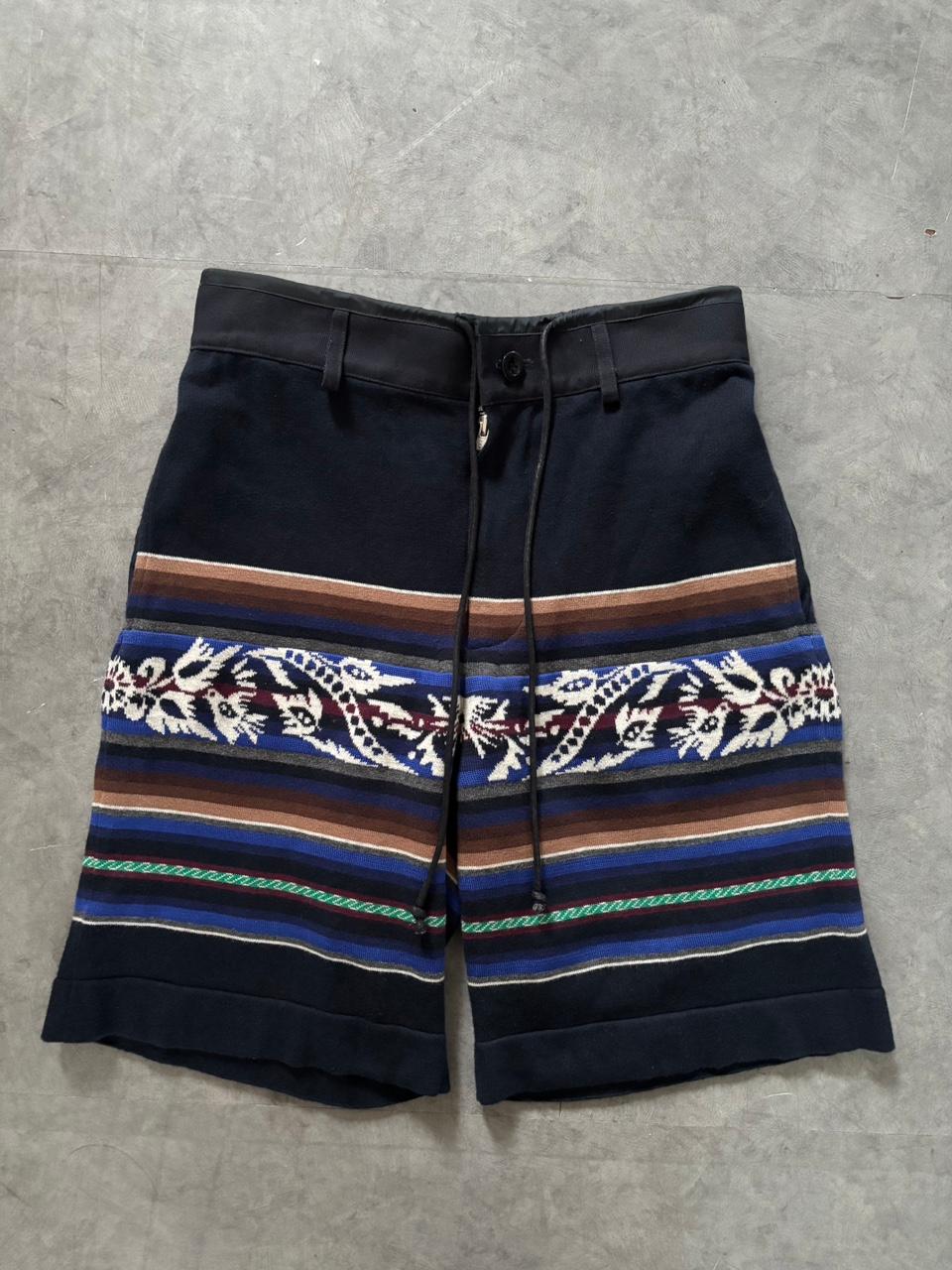 Sacai 사카이 네이비 패턴 쇼츠 2