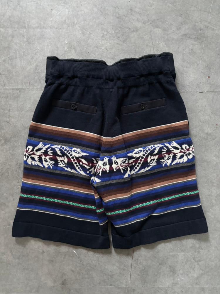 Sacai 사카이 네이비 패턴 쇼츠 4