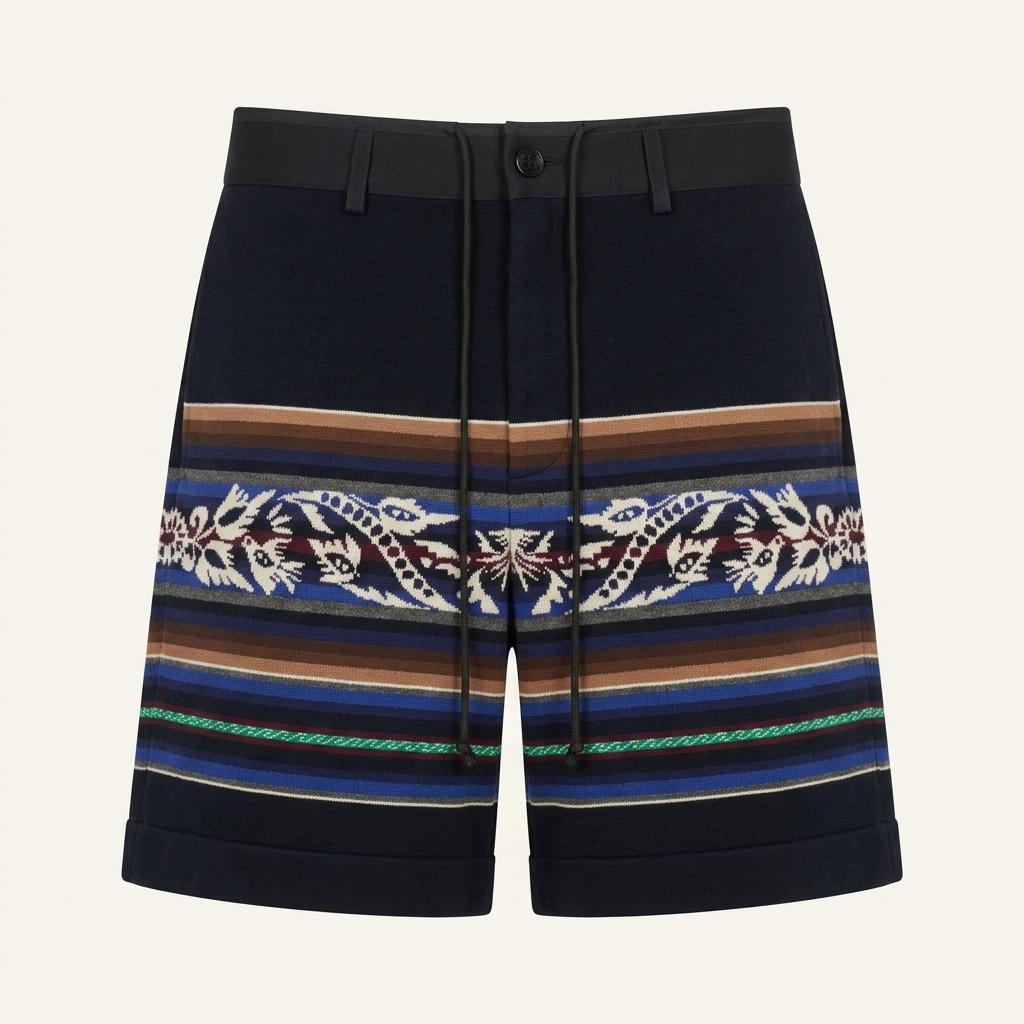 Sacai 사카이 네이비 패턴 쇼츠 1