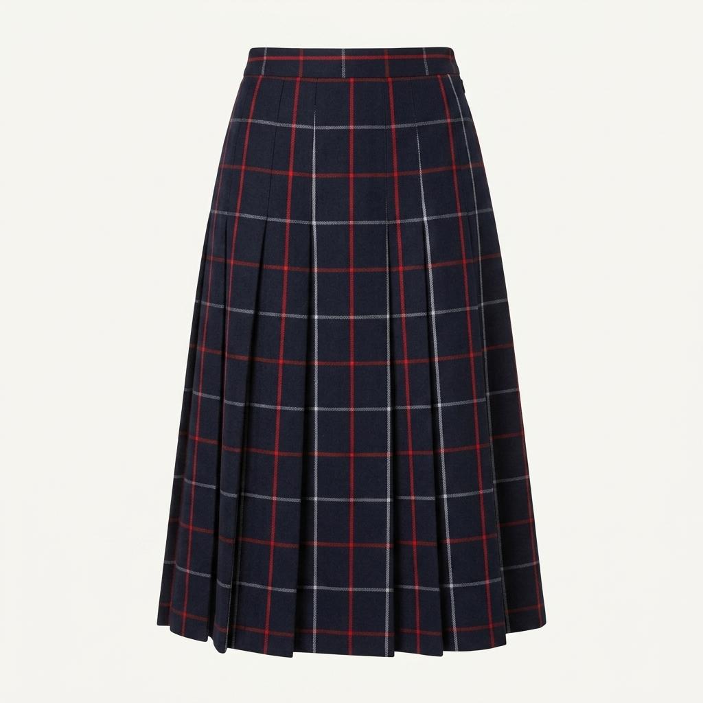 Burberry 버버리 네이비 노바체크 미디 플리츠 스커트 1