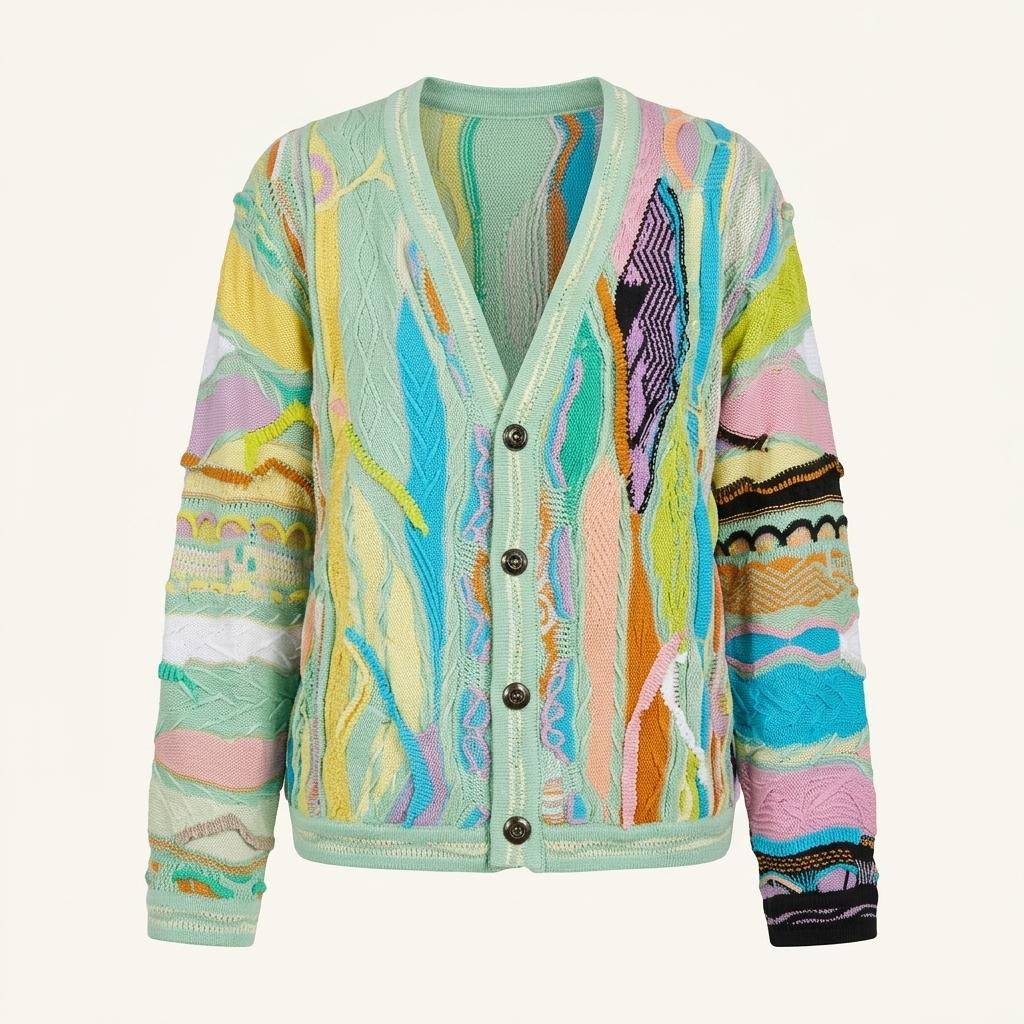 Coogi 쿠지 민트 케이블 가디건 1