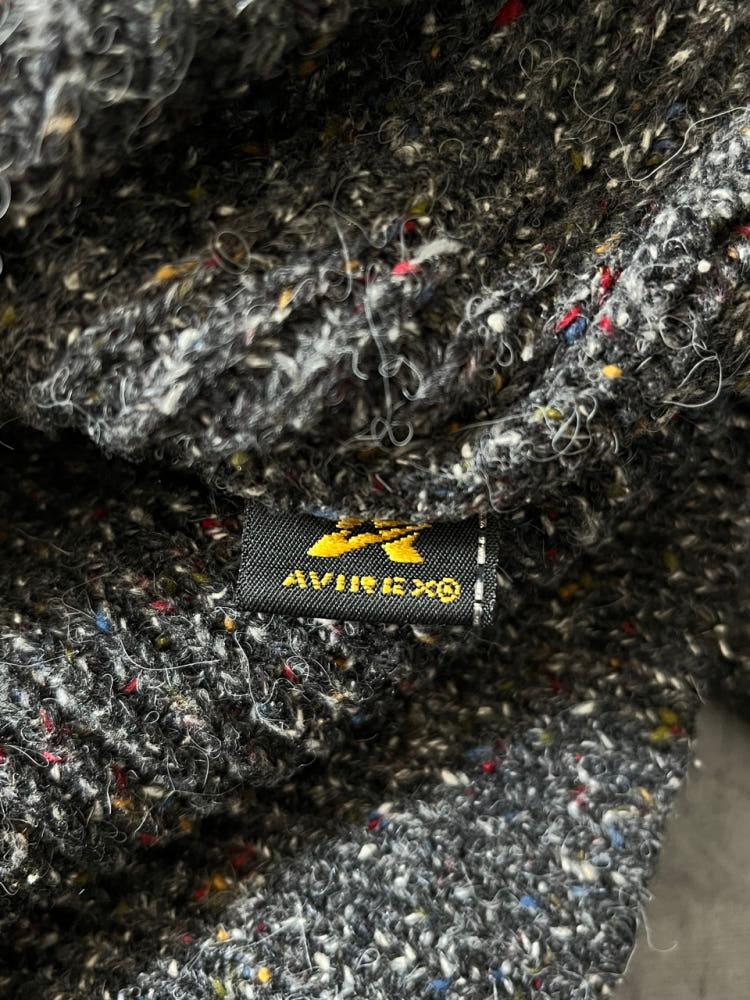 Avirex 아비렉스 자수로고 차콜 보카시 울 니트 9