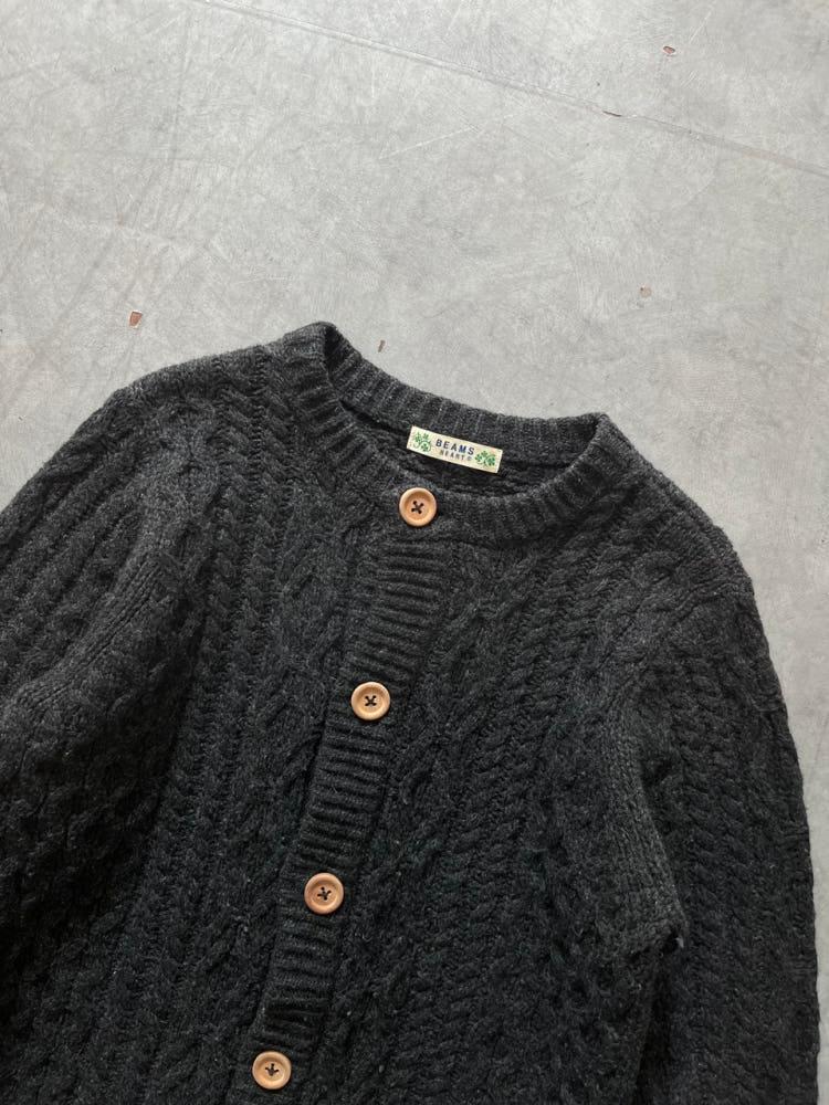 Beams 빔즈 차콜 케이블 버튼 가디건 6
