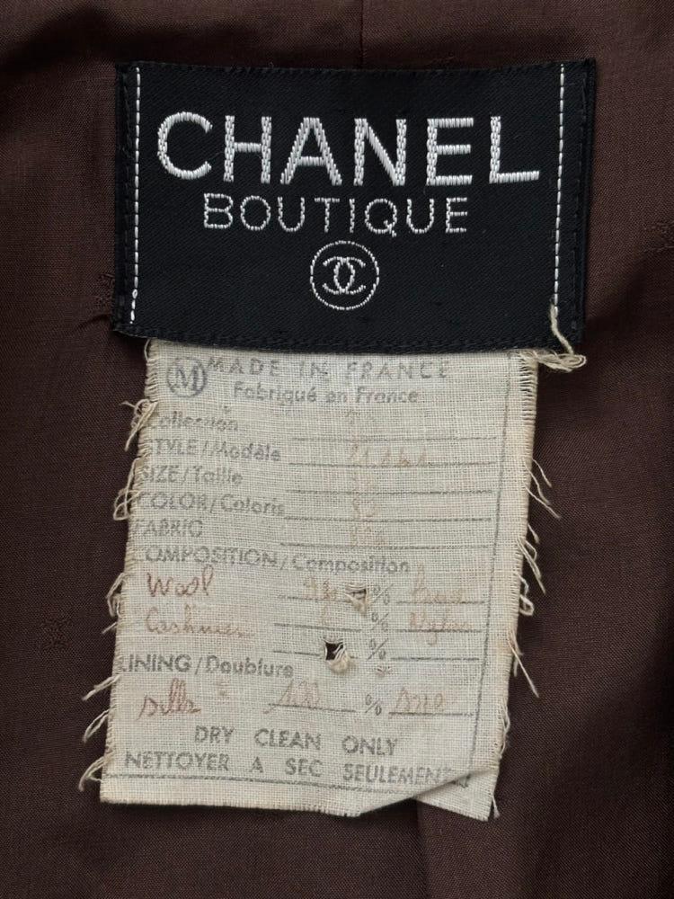 Chanel 샤넬 90’s 브라운 멀티컬러 트위드 자켓 10