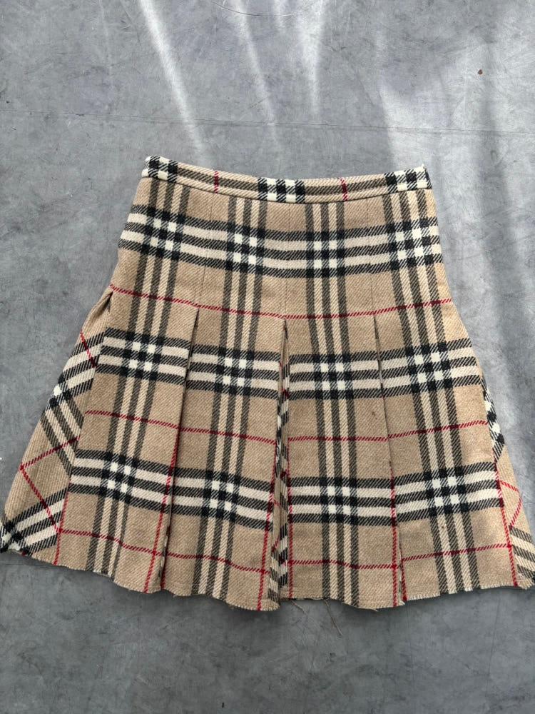 Burberry 버버리 노바체크 울 플리츠 스커트 3