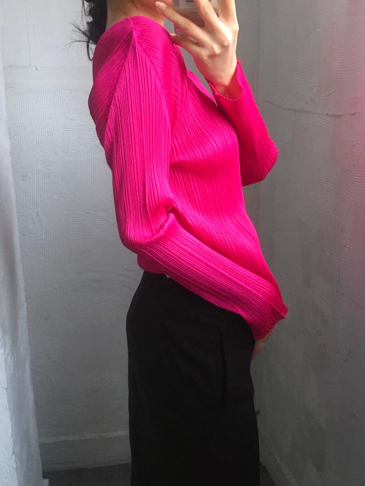 Pleats Please 플리츠플리즈 핑크 롱슬리브 4