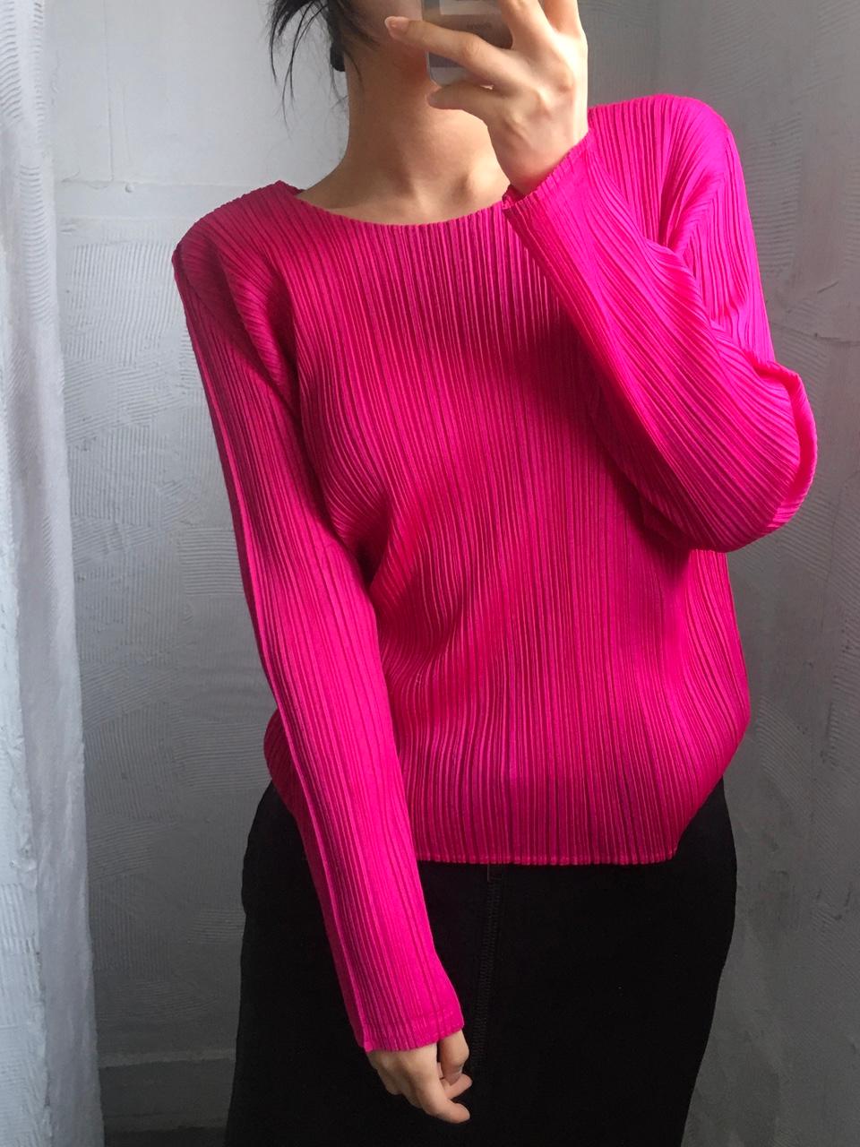 Pleats Please 플리츠플리즈 핑크 롱슬리브 2