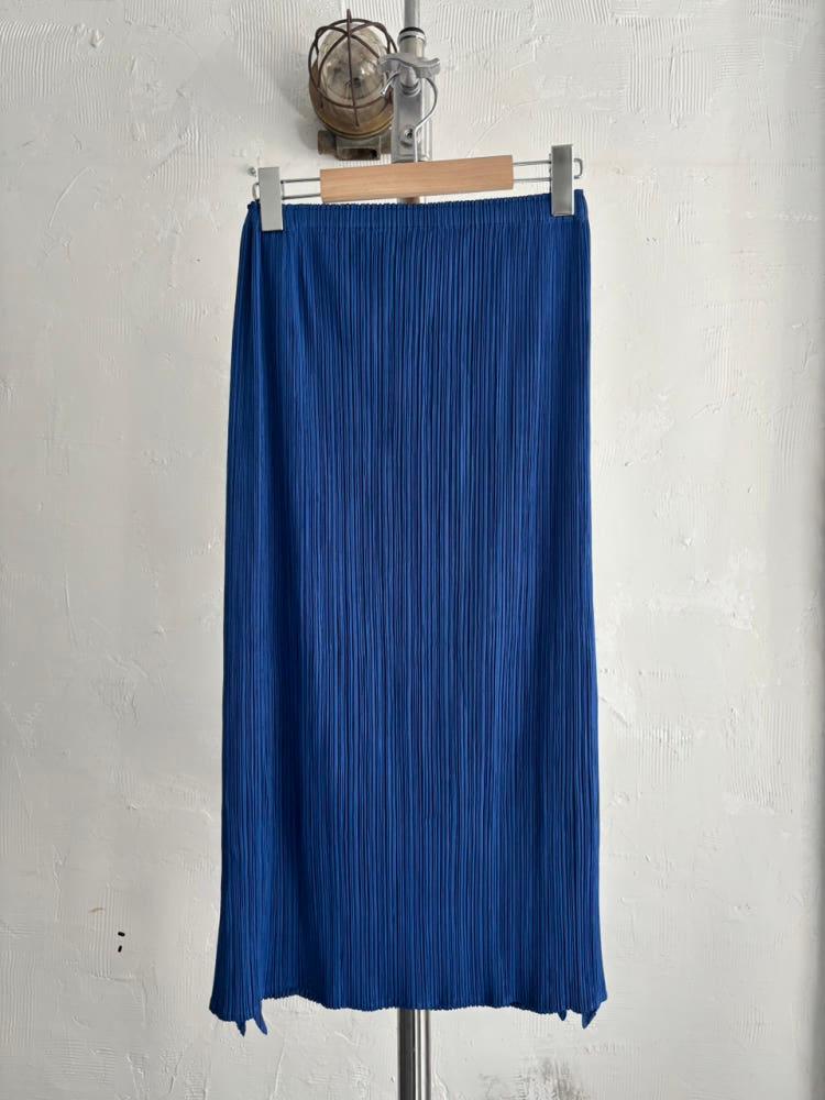 Pleats Please 플리츠플리즈 블루 플리츠 롱 스커트 5