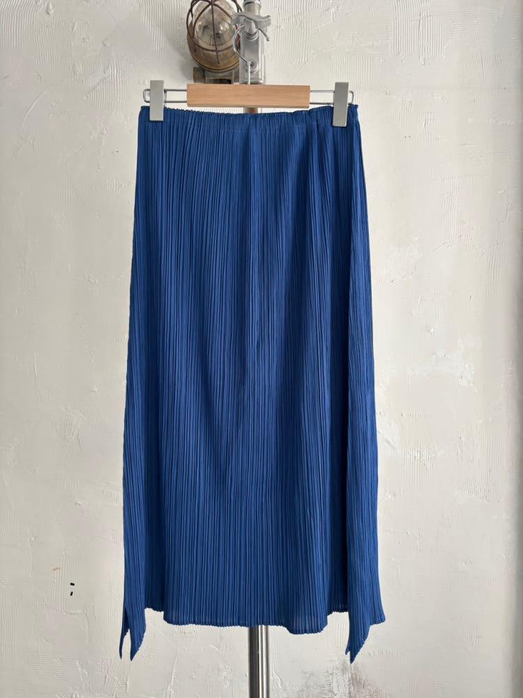 Pleats Please 플리츠플리즈 블루 플리츠 롱 스커트 9