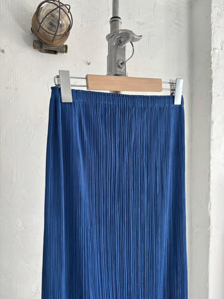 Pleats Please 플리츠플리즈 블루 플리츠 롱 스커트 8