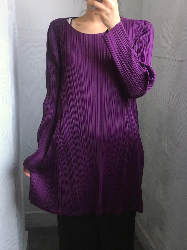 Pleats Please 플리츠플리즈 퍼플 컬러 롱슬리브 4