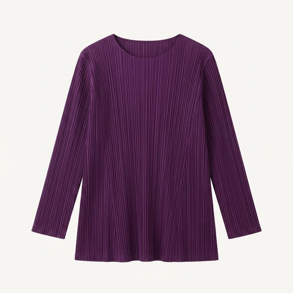 Pleats Please 플리츠플리즈 퍼플 컬러 롱슬리브 1