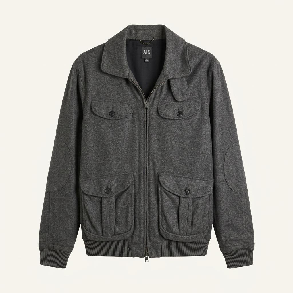 Armani Exchange 아르마니 익스체인지 그레이 울-캐시미어 혼방 자켓 1