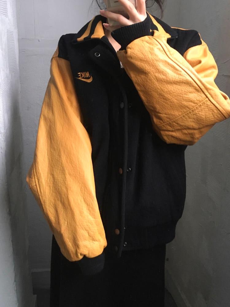 Nike 나이키 소가죽 바시티 울 자켓 4