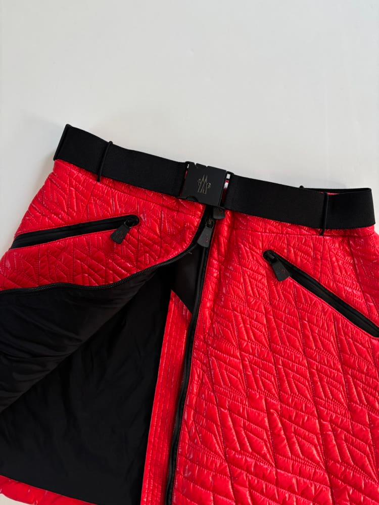 Moncler 몽클레르 레드 퀄팅 미니 스커트 7