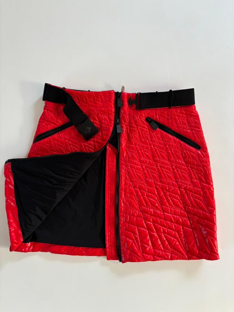 Moncler 몽클레르 레드 퀄팅 미니 스커트 4
