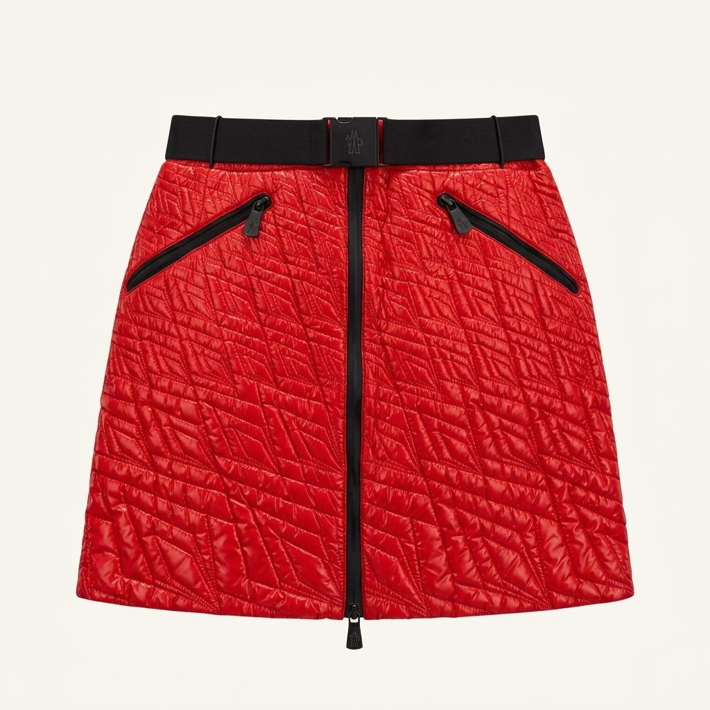 Moncler 몽클레르 레드 퀄팅 미니 스커트 1