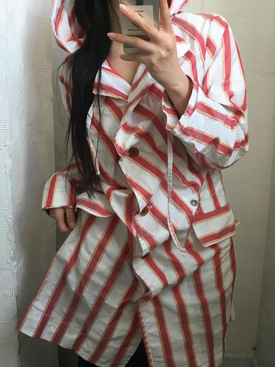 Vivienne Westwood 비비안웨스트우드 레드라벨 퍼프 슬리브 스트라이프 셔링 자켓 2
