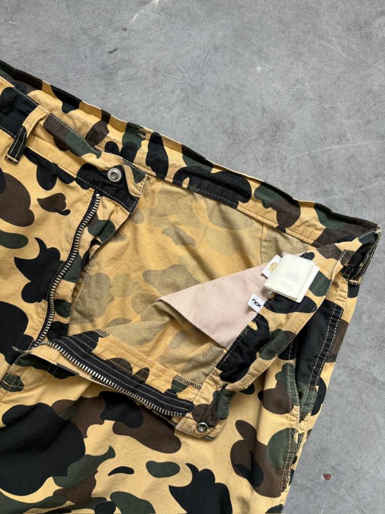 Bape 베이프 황계 카모 와이드 핏 조거 팬츠 8