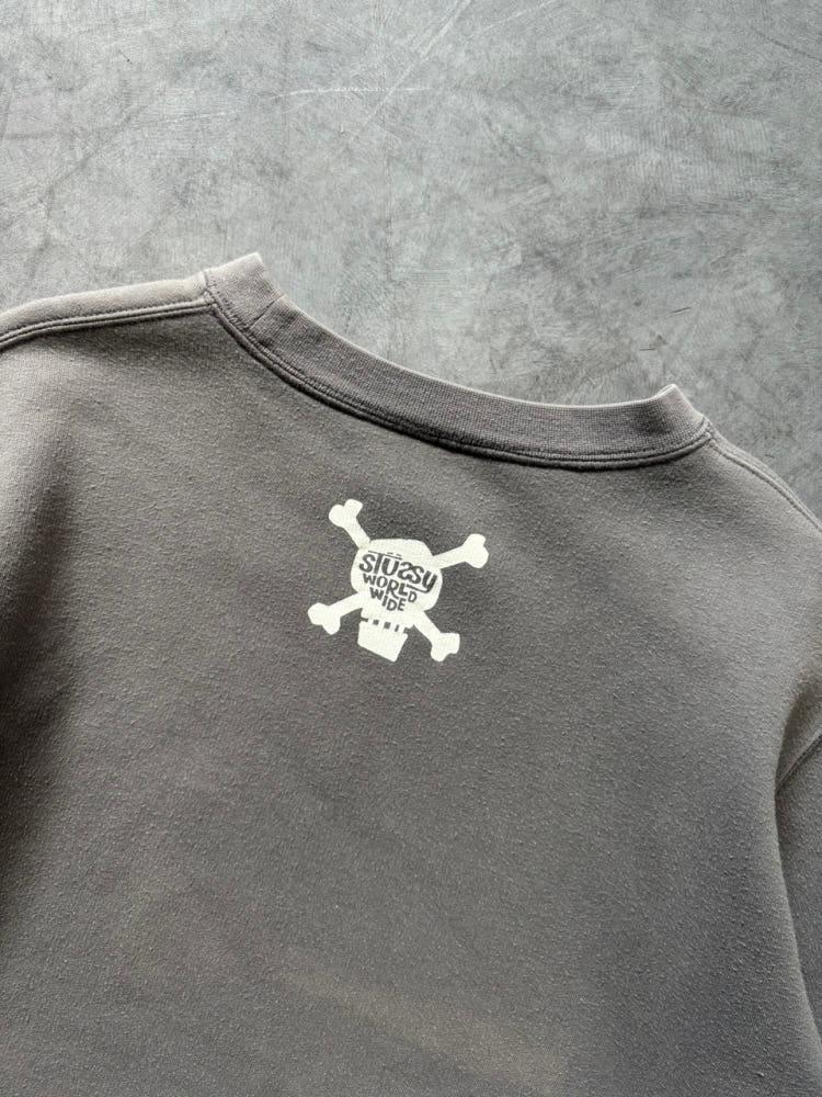 Stussy 스투시 90’s 그레이 월드 와이드 크루넥 스웻셔츠 7