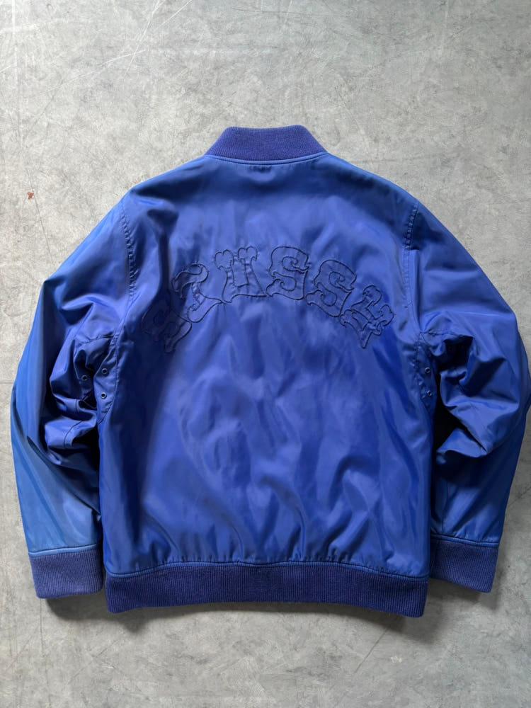Stussy 스투시 00‘s 블루 스컬로고 새틴 바시티 자켓 5