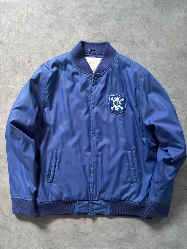 Stussy 스투시 00‘s 블루 스컬로고 새틴 바시티 자켓 3