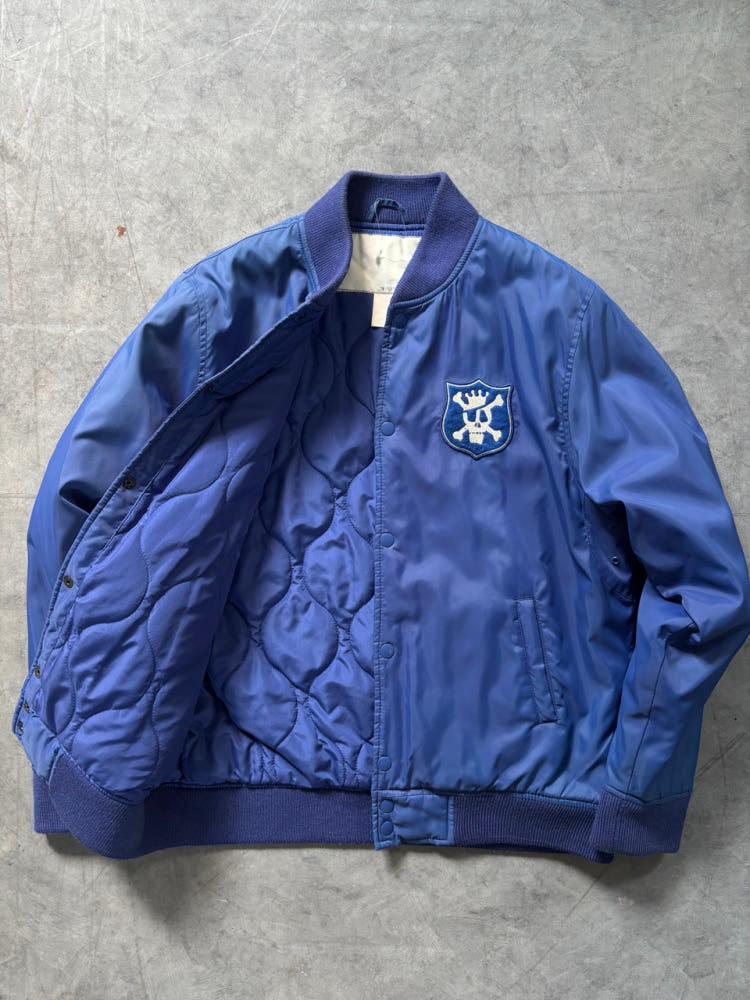 Stussy 스투시 00‘s 블루 스컬로고 새틴 바시티 자켓 4