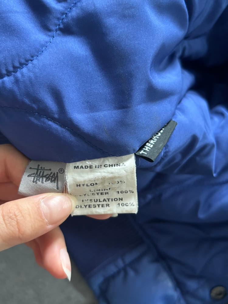 Stussy 스투시 00‘s 블루 스컬로고 새틴 바시티 자켓 10