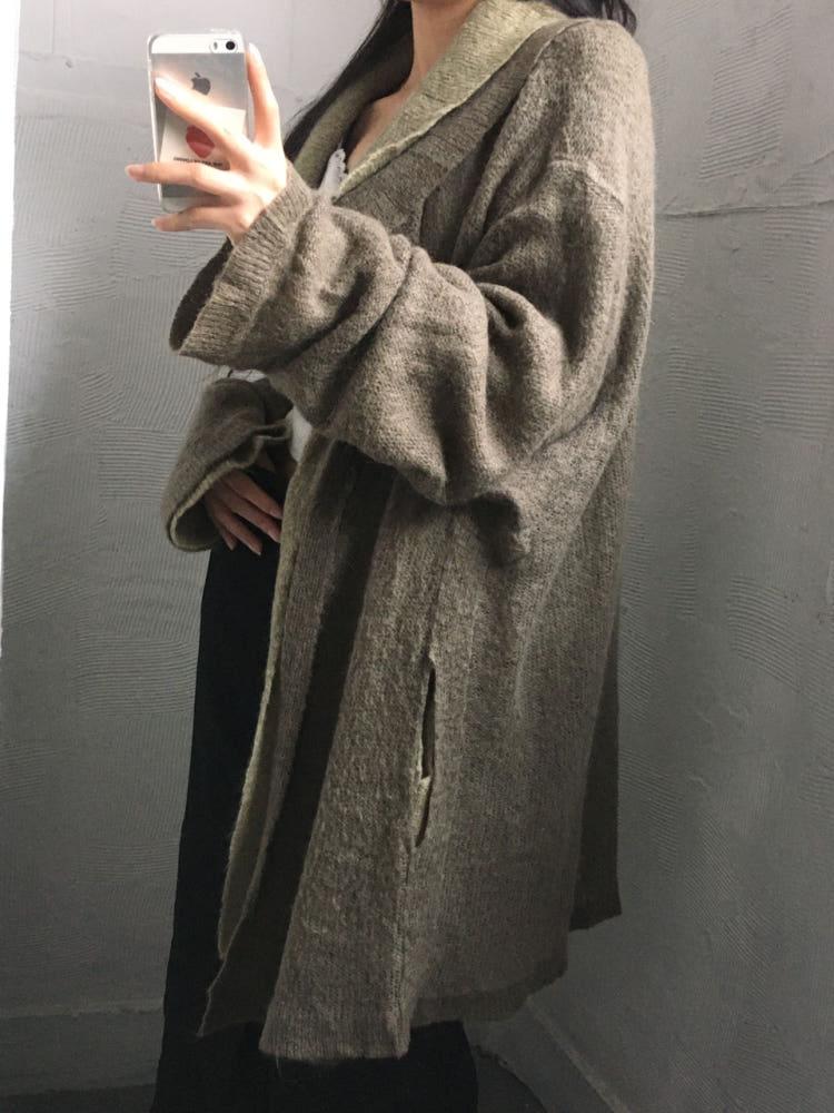 Issey Miyake 이세이미야케 90’s 카키-브라운 레이어드 가디건 5