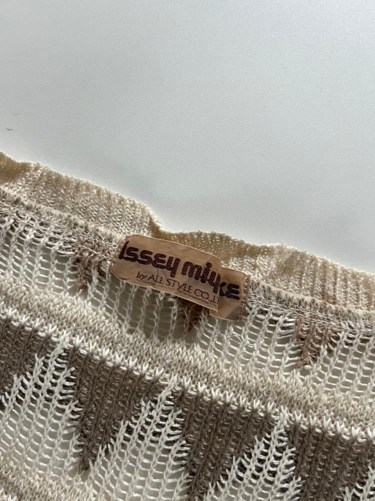Issey Miyake 이세이미야케 90’s 베이지 로프 린넨 반팔 니트 9