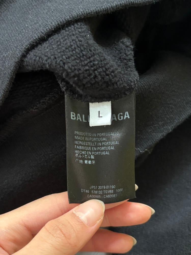Balenciaga 발렌시아가 블랙 파리스 로고 맨투맨 6