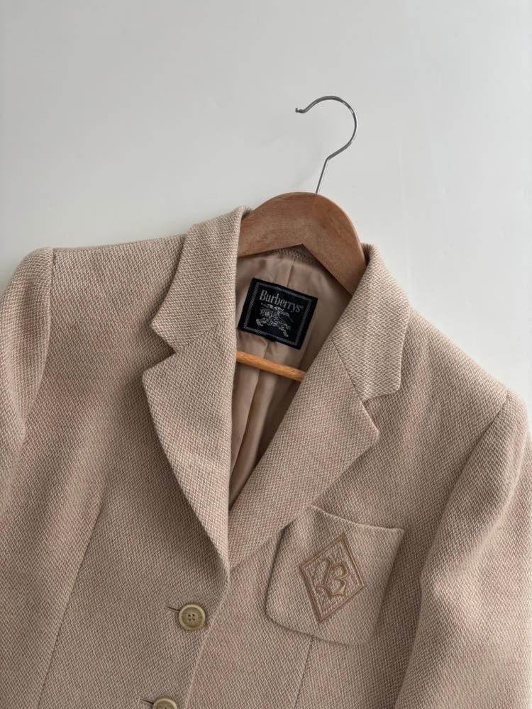 Burberry 버버리 연베이지 자수로고 블레이저 6
