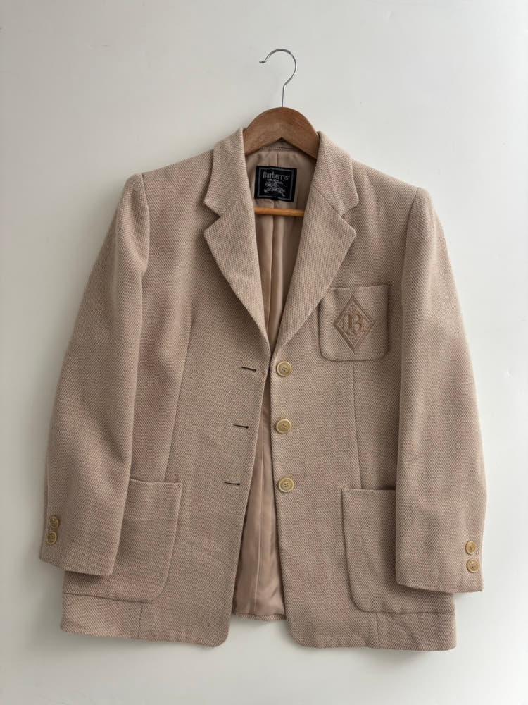 Burberry 버버리 연베이지 자수로고 블레이저 4