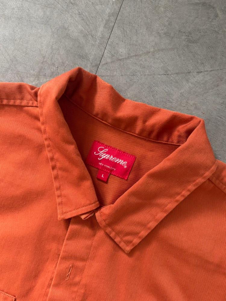 Supreme 슈프림 로고 오렌지 컬러 워크 셔츠 8