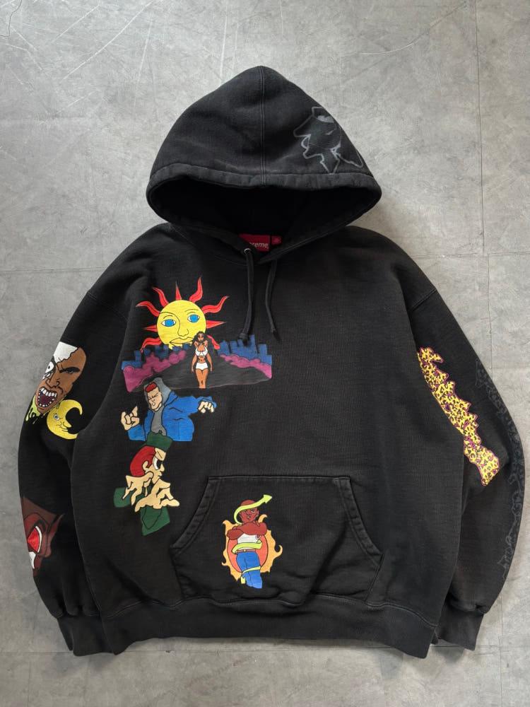 Supreme 슈프림 23FW 선 라이즈 블랙 후드티 6