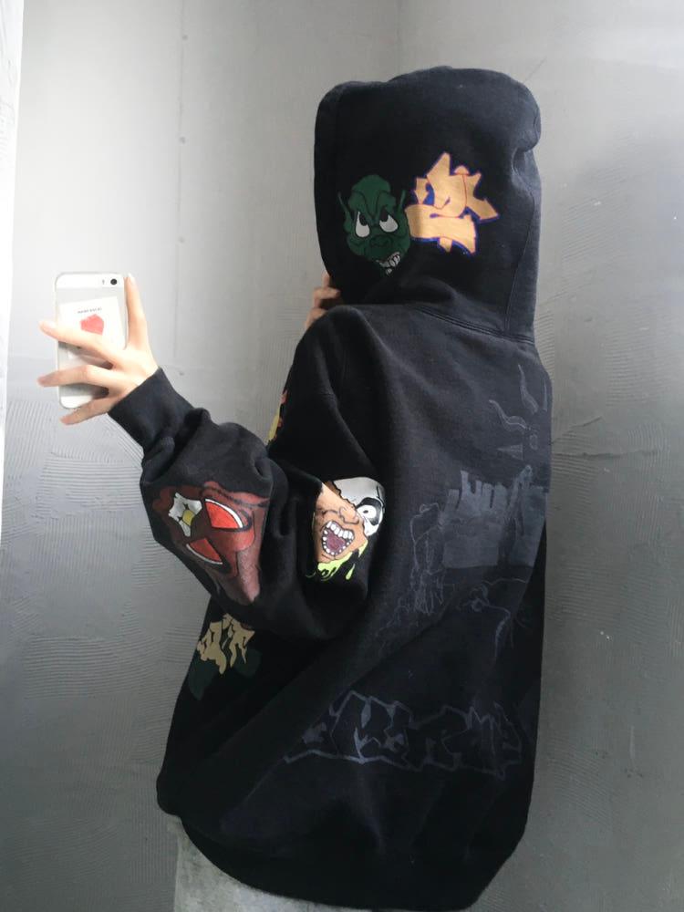 Supreme 슈프림 23FW 선 라이즈 블랙 후드티 4