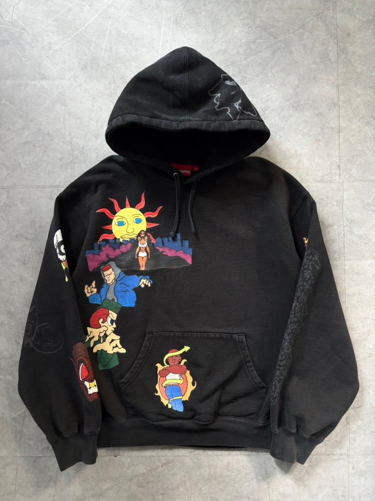 Supreme 슈프림 23FW 선 라이즈 블랙 후드티 5