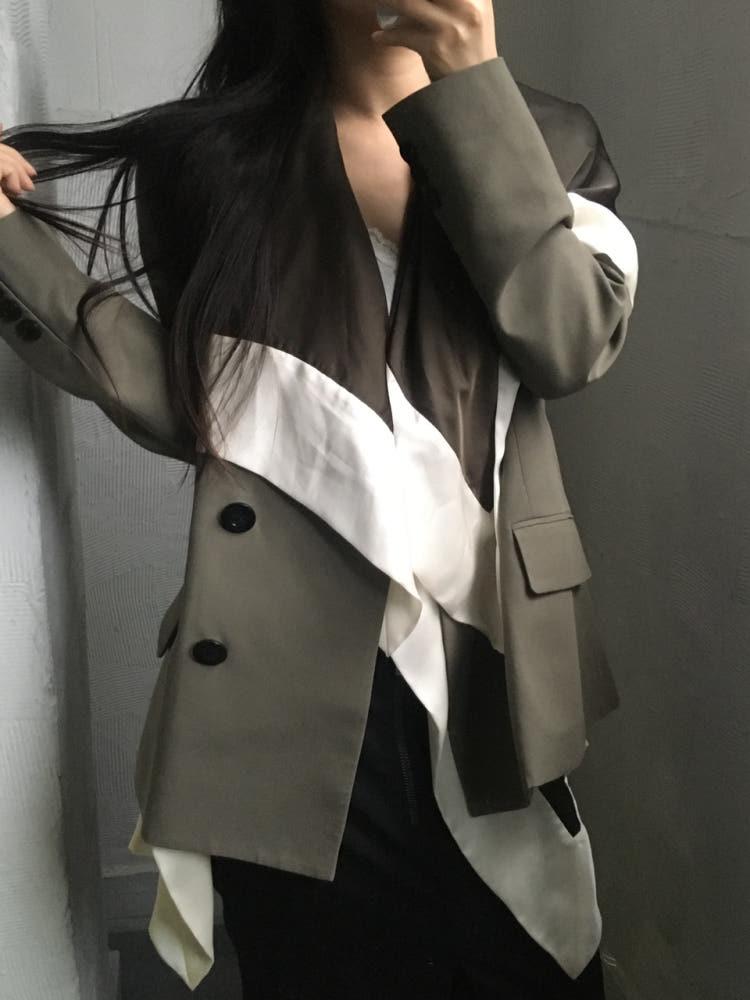 Sacai 사카이 브라운 레이어드 블레이저 3