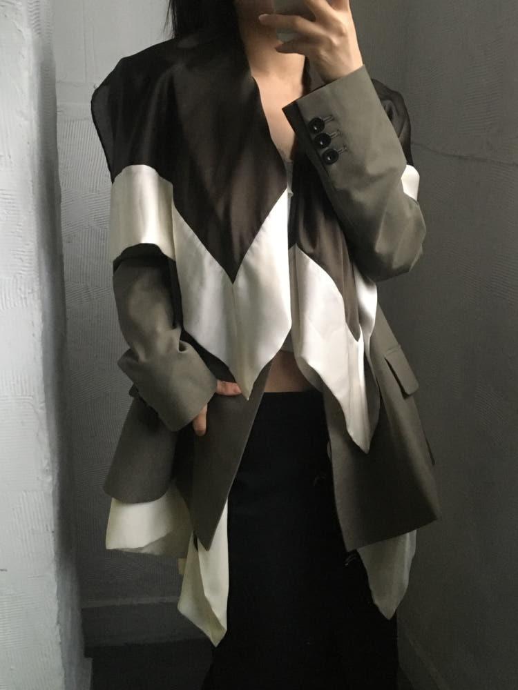 Sacai 사카이 브라운 레이어드 블레이저 4