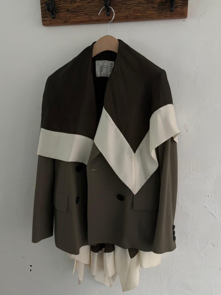 Sacai 사카이 브라운 레이어드 블레이저 8