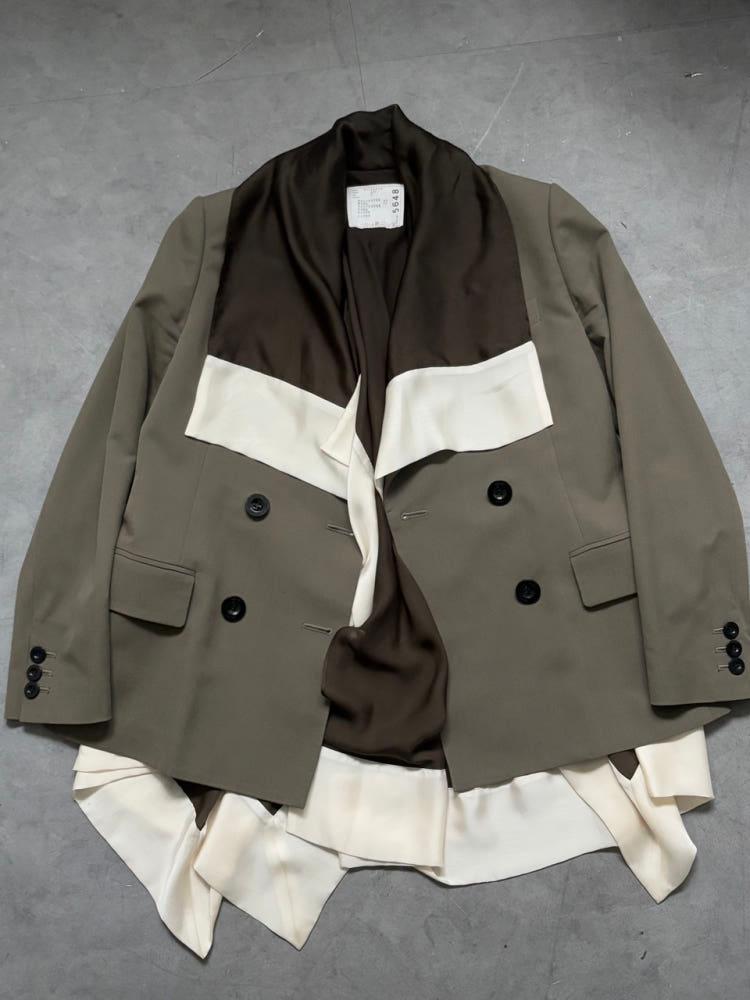 Sacai 사카이 브라운 레이어드 블레이저 6