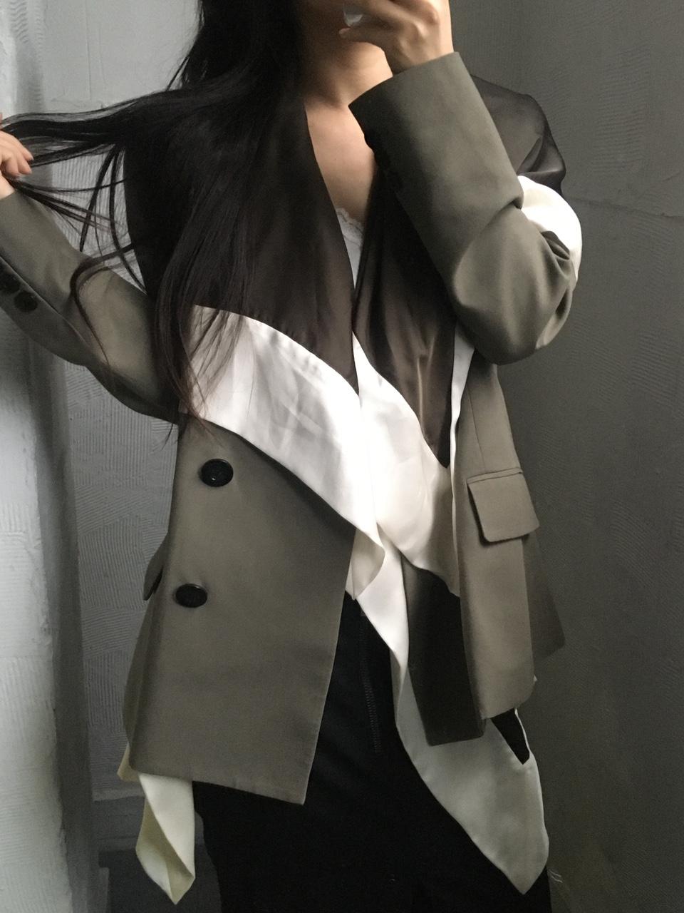 Sacai 사카이 브라운 레이어드 블레이저 2