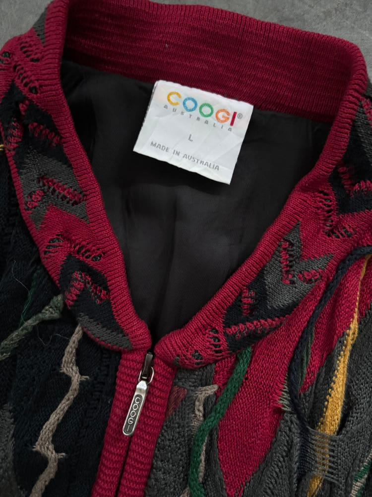 COOGI 쿠지 오스트레일리아 멀티컬러 3D 케이블 풀 니트집업 자켓 6