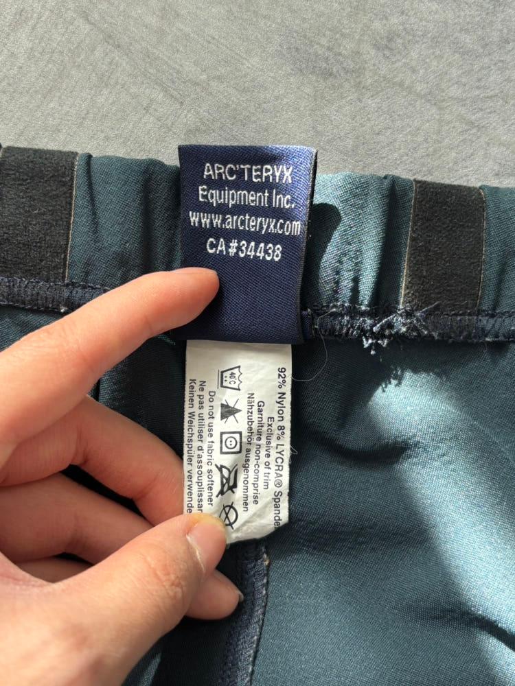 Arc'teryx 아크테릭스 청록 컬러 고프코어 팬츠 7