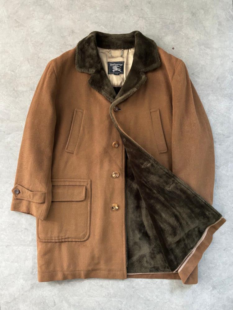 Burberry 버버리 퍼 안감 브라운 울 싱글 코트 4