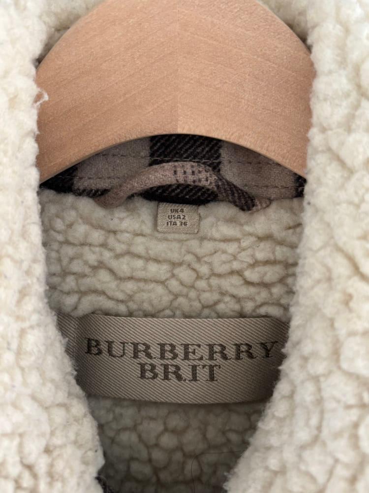 Burberry 버버리 브릿 체크 시어링 양모 무스탕 7