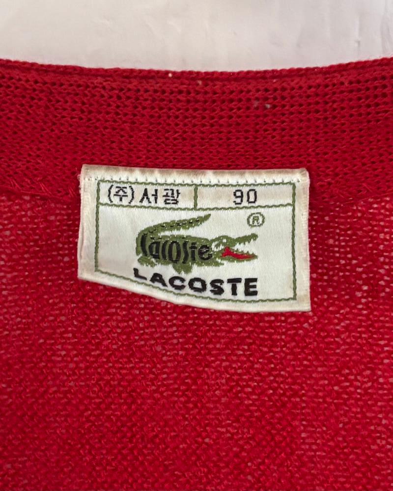 Lacoste 라코스테 레드컬러 브이넥 울 가디건 9