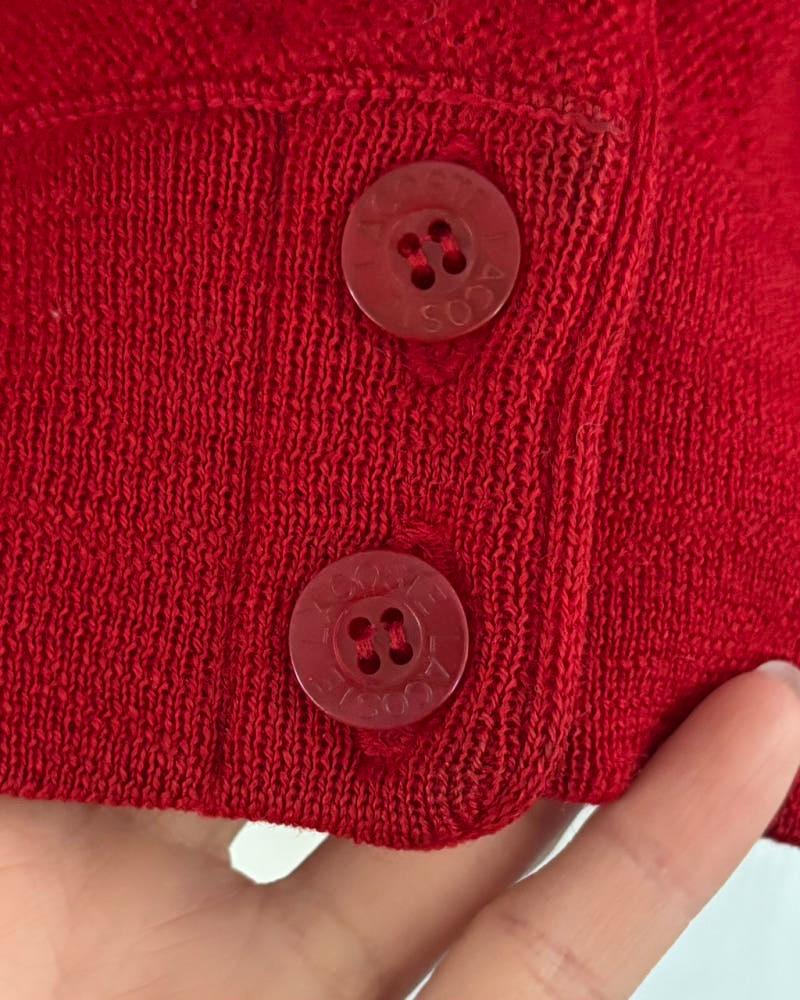Lacoste 라코스테 레드컬러 브이넥 울 가디건 8