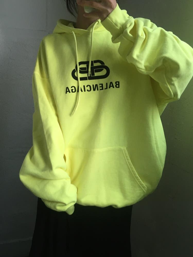 Balenciaga 발렌시아가 BB로고 네온 오버핏 후드티 4