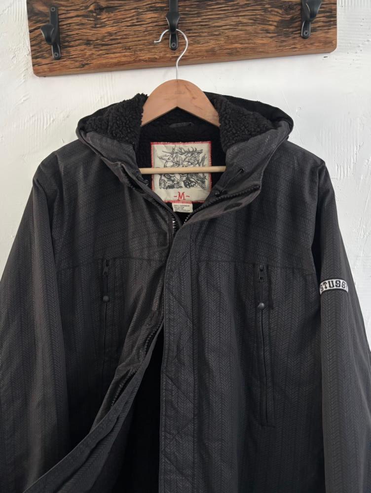 Stussy 올드 스투시 차콜 헤링본 후드 자켓 10